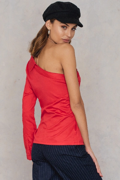 Shop Hot & Delicious One Shoulder Solid Top - Red