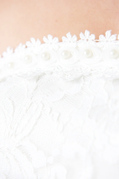 Shop Trendyol Off Shoulder Lace Mini Dress - White
