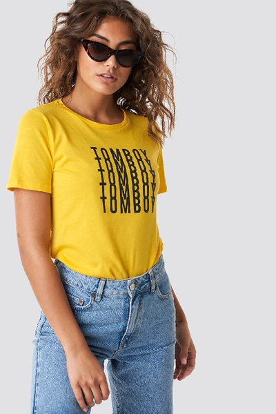 Shop Astridolsenxnakd Tomboy Tee Yellow