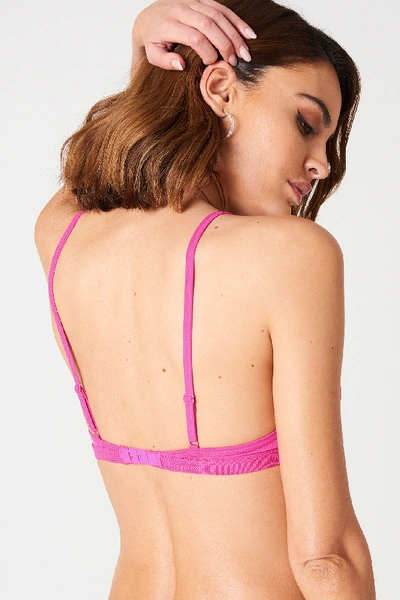 Shop Na-kd Mesh Bra Pink In Strong Pink