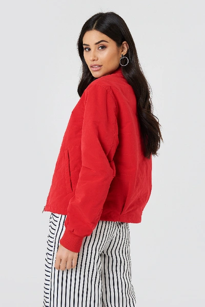 Shop Filippa K Ryder Bomber Jacket Red In Rouge