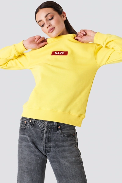 Shop Na-kd Logo Sweater Yellow