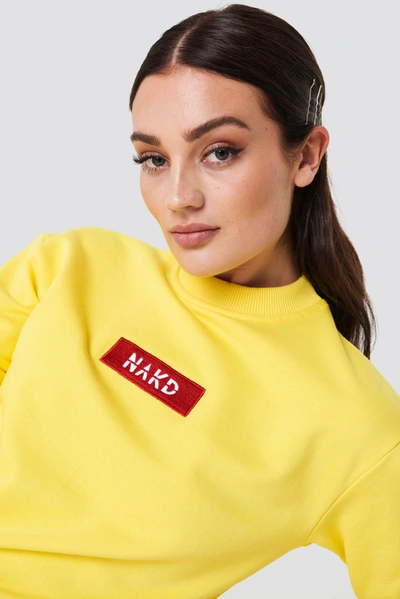 Shop Na-kd Logo Sweater Yellow