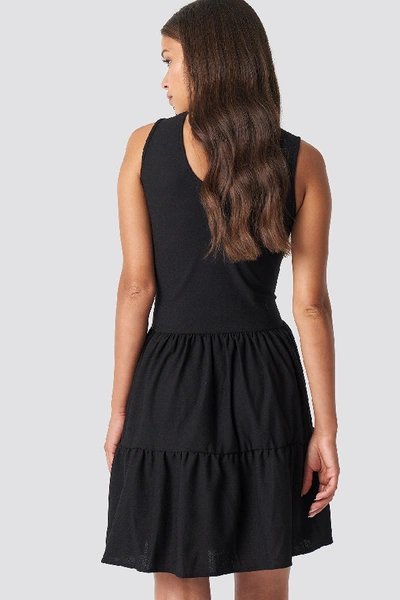 Shop Trendyol V Neck Detailed Mini Dress - Black