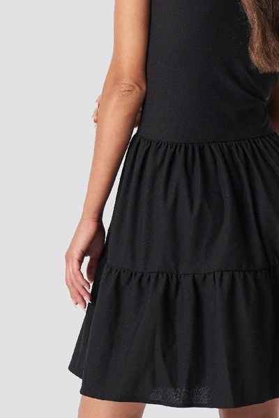 Shop Trendyol V Neck Detailed Mini Dress - Black