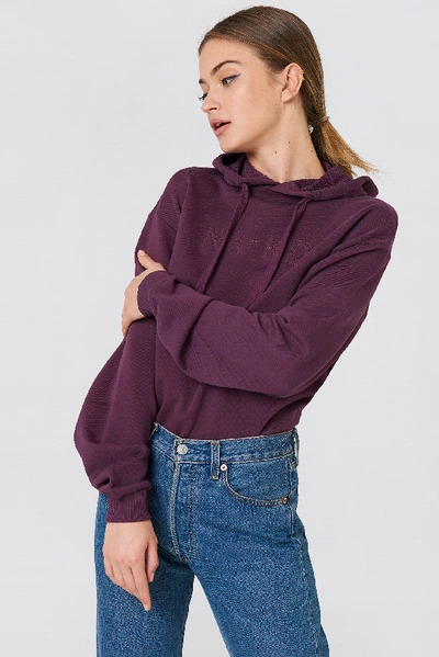 Shop Na-kd Stitch Hoodie - Purple