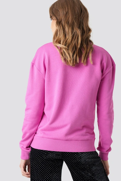 Shop Galore X Na-kd Oversized Girl Cult Sweatshirt - Pink In Strong Pink