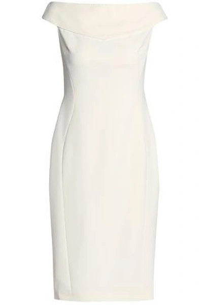 Shop Antonio Berardi Woman Off-the-shoulder Crepe Dress Ivory