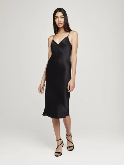 Shop L Agence Jodie Slip Dress In Black