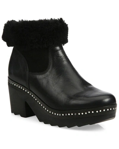 Shop Rag & Bone Nelson Leather & Shearling Clog Bootie In Nocolor