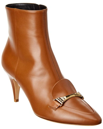 Shop Tod's Leather Ankle Boot In Brown