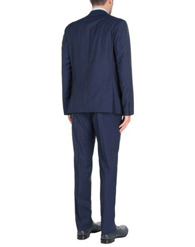 Shop Luigi Bianchi Mantova Suits In Dark Blue