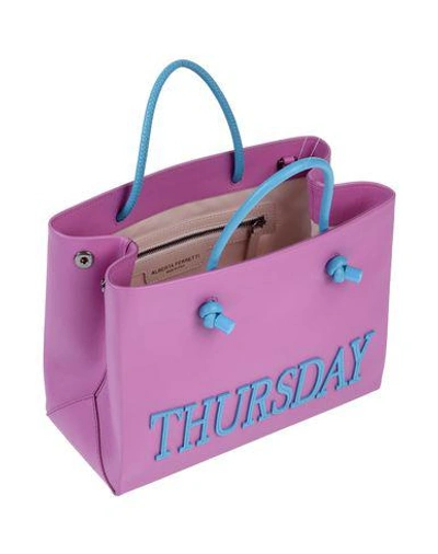 Shop Alberta Ferretti Handbag In Light Purple