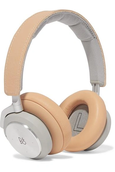 Shop Bang & Olufsen H9i Wireless Leather And Aluminum Headphones In Cream