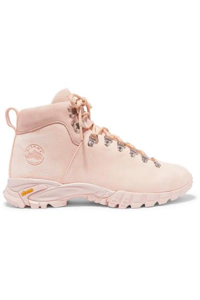 Shop Diemme Maser Lt. Hiker Suede Ankle Boots In Pastel Pink