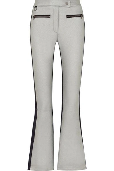 Shop Erin Snow Phia Paneled Flared Ski Pants In Silver