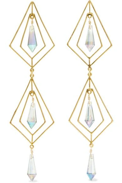 Shop Mercedes Salazar Gold-plated Crystal Earrings