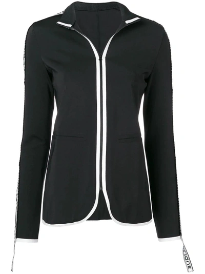 Shop Pinko Racer Style Tailored Jacket In Black