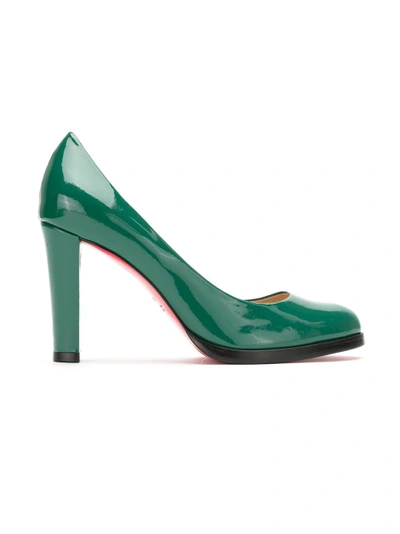Shop Zeferino Patent Leather Pumps In Green