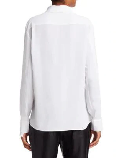 Shop Altuzarra Garcia Asymmetric Button-front Blouse In White