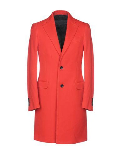 Shop Raf Simons Coat In Red