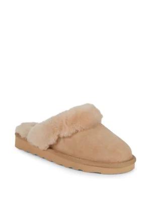 cream mule slippers