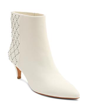 dolce vita white studded booties