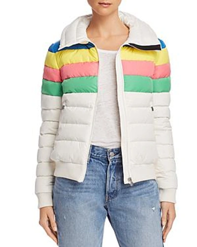 Shop Perfect Moment Queenie Down Puffer Jacket In White Rainbow