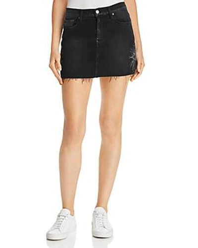 Shop Hudson Viper Embellished Denim Mini Skirt In Interstellar