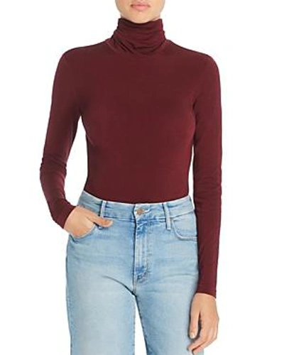Wolford Colorado Stringbody Turtleneck Bodysuit In Merlot