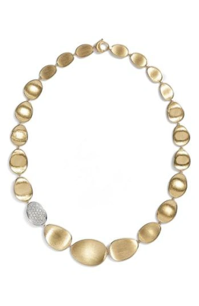 Shop Marco Bicego 'lunaria' Diamond Pave Collar Necklace In Yellow Gold