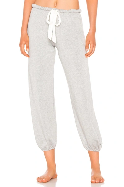 Shop Eberjey Cropped Winter Heather Pant In Heather Grey
