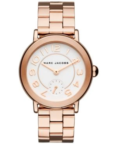Shop Marc Jacobs Women's Riley Rose Gold-tone Stainless Steel Bracelet Watch 36mm