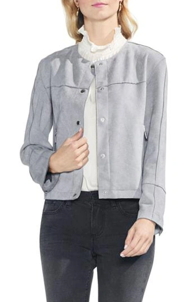Shop Vince Camuto Faux Suede Jacket In Luxe Grey