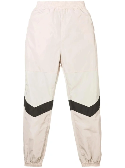 Shop Pinko Panelled Track Pants In Neutrals