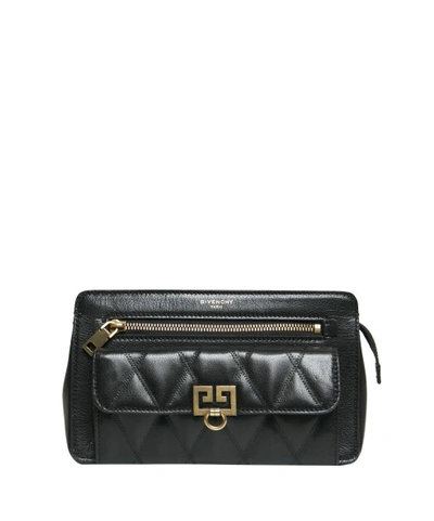 Shop Givenchy Pocket Quilted Leather Bag In Nero