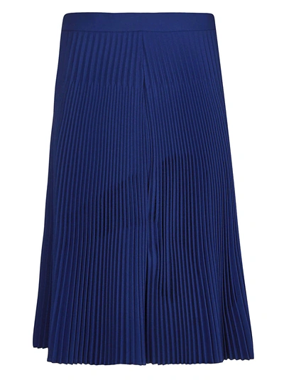 Shop Maison Margiela Pleated Skirt In Bluette