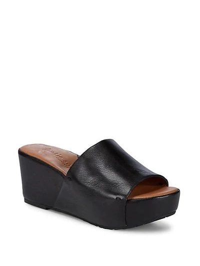 Shop Gentle Souls Forella Wedge Sandals In Black