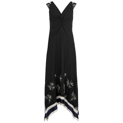 Shop 3.1 Phillip Lim / フィリップ リム Embellished Silk Crepe De Chine Midi Dress In Black