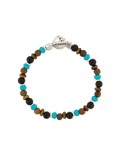 Shop Andrea D'amico Beaded Bracelet In Brown