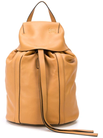 Shop Loewe Slouchy Backpack - Brown