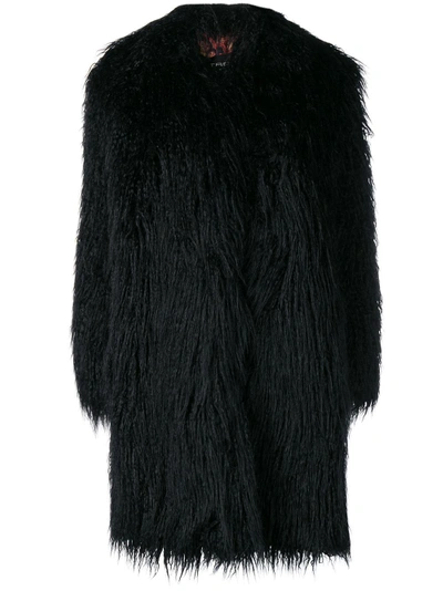 Shop Etro Fringed Coat - Black