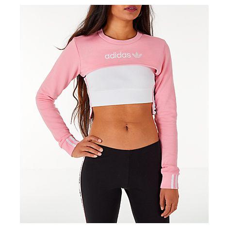Adidas Originals Women's Originals Shrug Sweatshirt, Pink | ModeSens