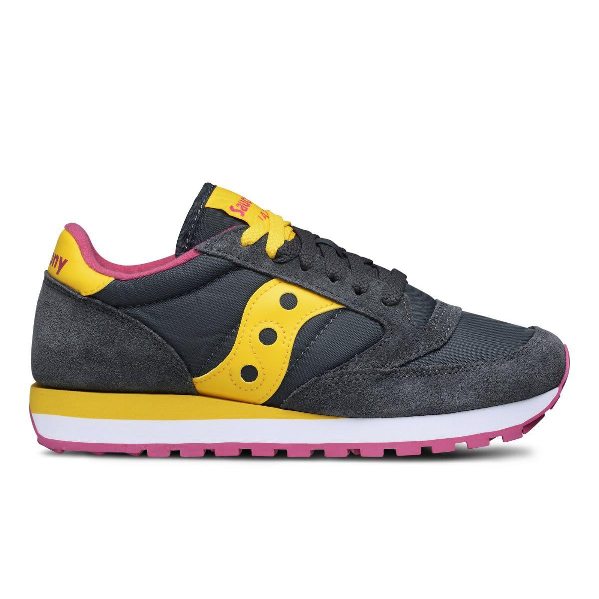 saucony jazz charcoal yellow