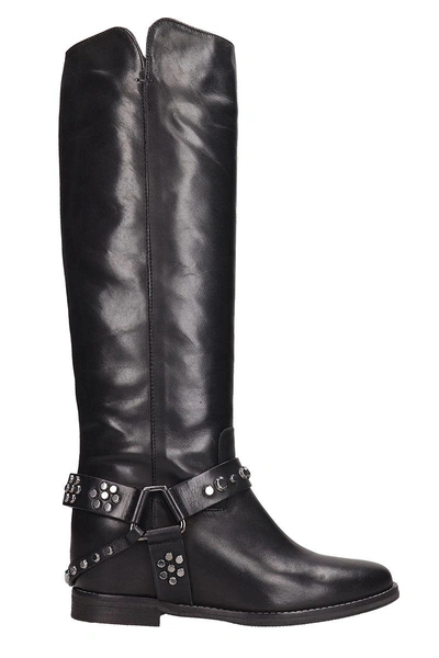 Shop Julie Dee Black Leather Boots
