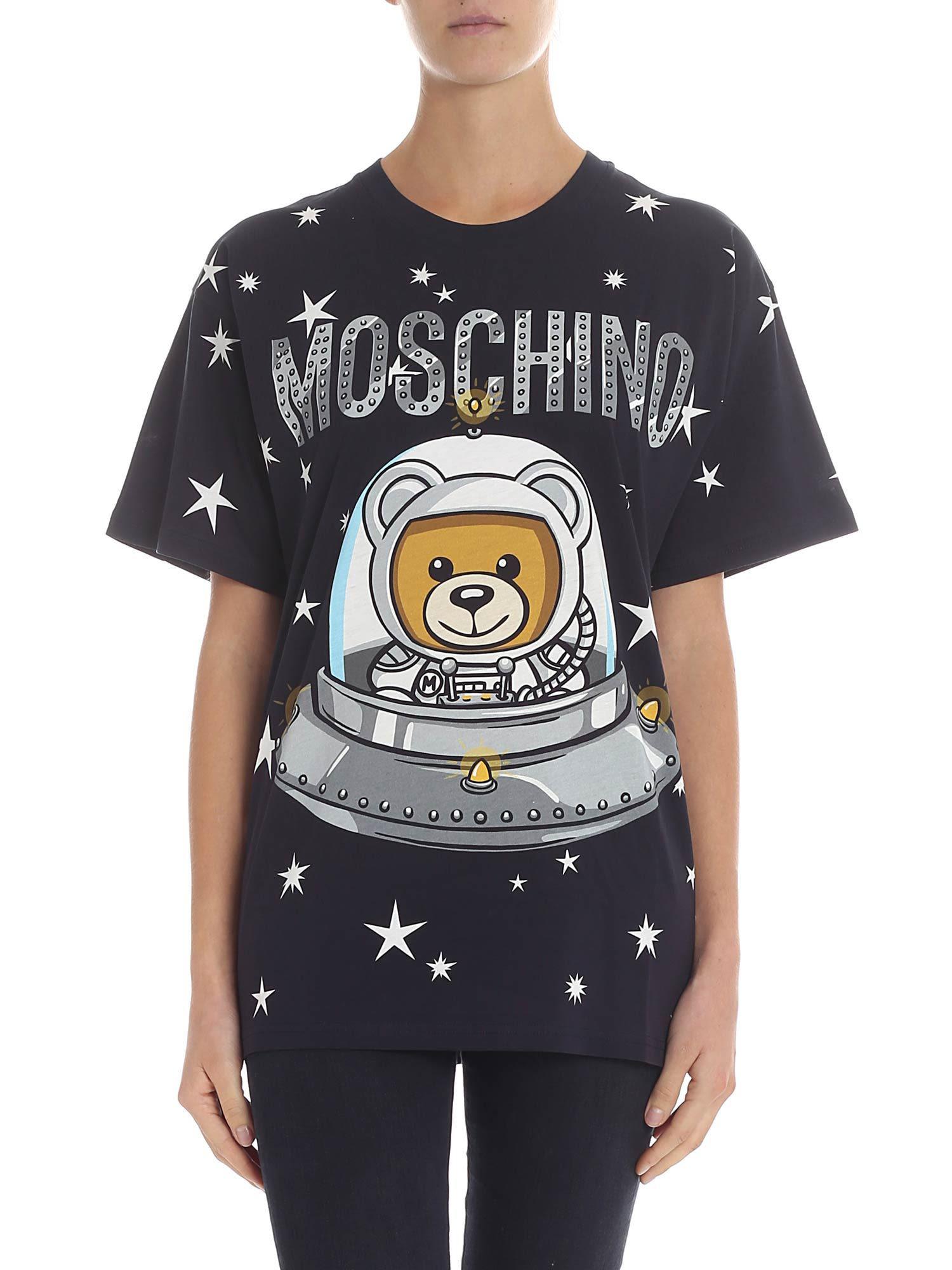 Moschino Ufo Teddy Oversize T-shirt In 