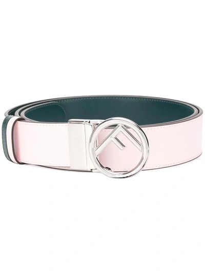 Shop Fendi Logo Buckle Belt - Pink