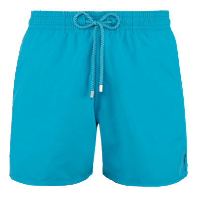 Shop Vilebrequin Men Swimwear - Men Water-reactive Swimtrunks Double Focus - Swimwear - Moon In Blue