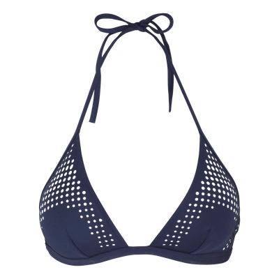 Shop Vilebrequin Women Swimwear - Women Halter Bikini Top Pois Lazer Cut - Swimwear - Flavy In Blue