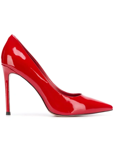 Shop Gianni Renzi Pointed Toe Pumps In Red